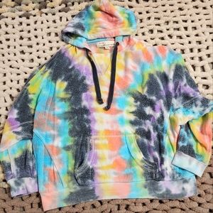 Ladies Vintage Havana Tie Dye Hoodie
